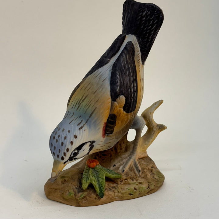 Vintage Hand Painted Fieldfare Bisque Porcelain Figurine