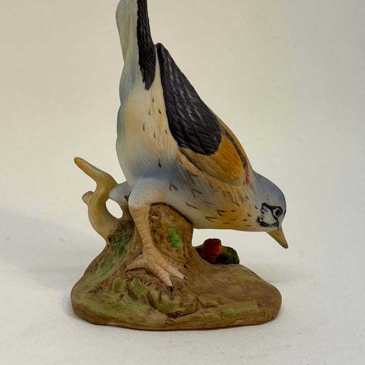 Vintage Hand Painted Fieldfare Bisque Porcelain Figurine
