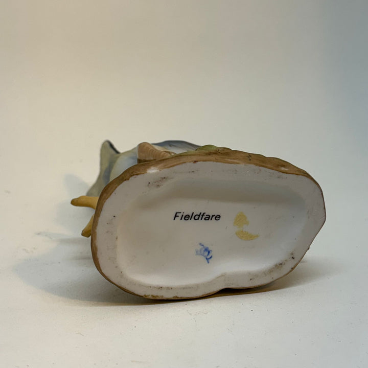 Vintage Hand Painted Fieldfare Bisque Porcelain Figurine