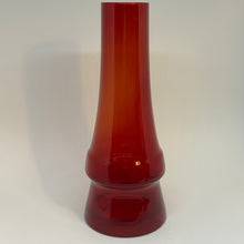 Load image into Gallery viewer, Vintage Red Orange Blown Glass Vase