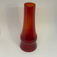 Load image into Gallery viewer, Vintage Red Orange Blown Glass Vase