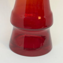Load image into Gallery viewer, Vintage Red Orange Blown Glass Vase