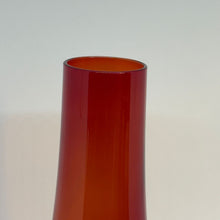 Load image into Gallery viewer, Vintage Red Orange Blown Glass Vase