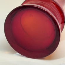 Load image into Gallery viewer, Vintage Red Orange Blown Glass Vase