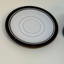 Load image into Gallery viewer, Vintage HORNSEA Contrast Brown &amp; White Teacup &amp; Saucer Duo