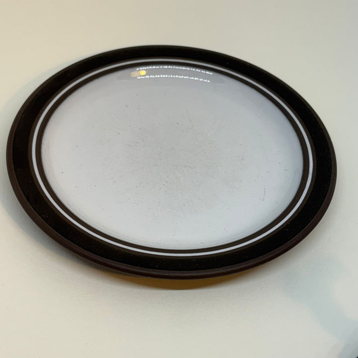 Vintage HORNSEA Contrast Brown & White Dessert or Tea Plate