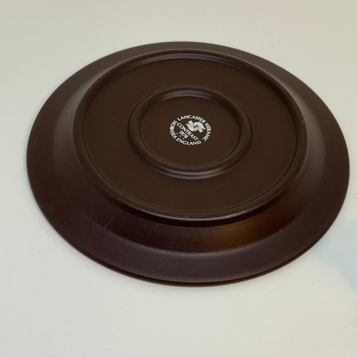 Vintage HORNSEA Contrast Brown & White Dessert or Tea Plate