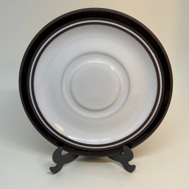 Vintage HORNSEA Contrast Brown & White Spare or Replacement Saucer