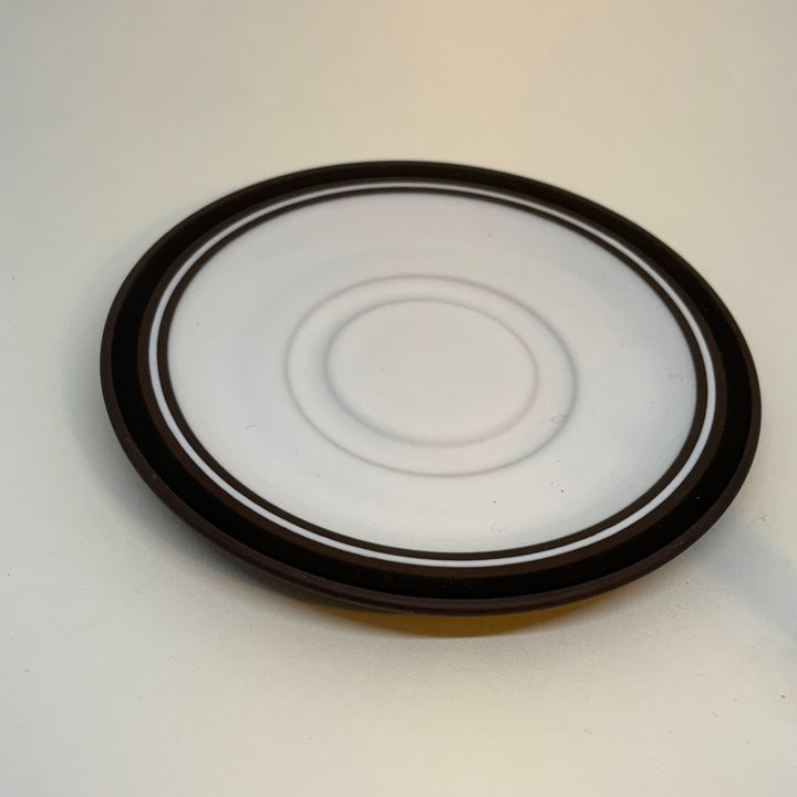 Vintage HORNSEA Contrast Brown & White Spare or Replacement Saucer