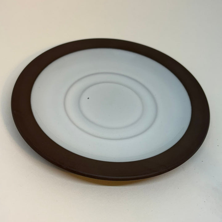 Vintage Hornsea Style Contrast Brown & White Spare or Replacement Saucer