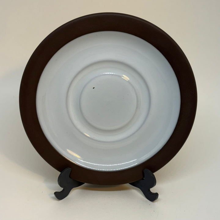 Vintage Hornsea Style Contrast Brown & White Spare or Replacement Saucer