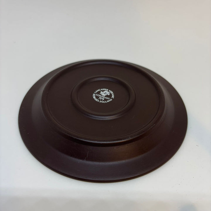 Vintage HORNSEA Contrast Brown & White Dessert or Bread Plate