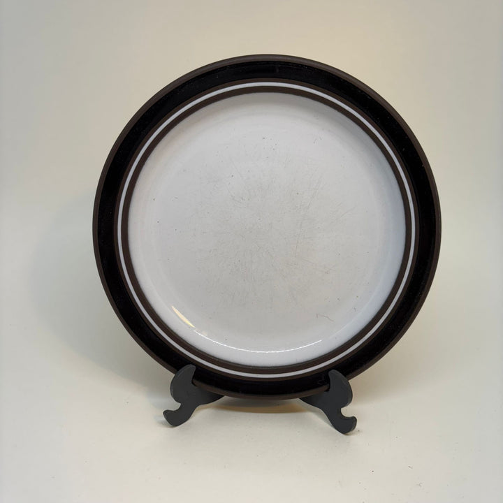 Vintage HORNSEA Contrast Brown & White Dessert or Bread Plate