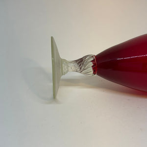 Ruby Red Glass Bud Vase
