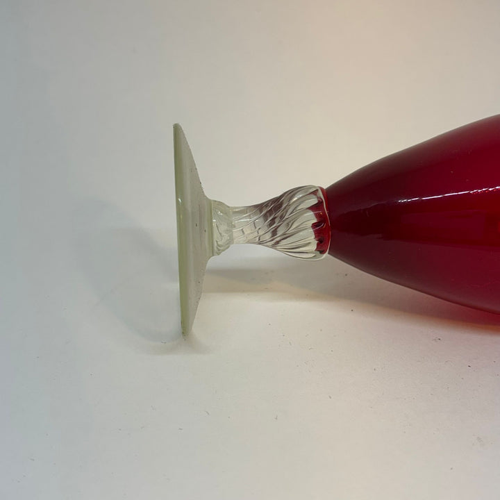 Ruby Red Glass Bud Vase