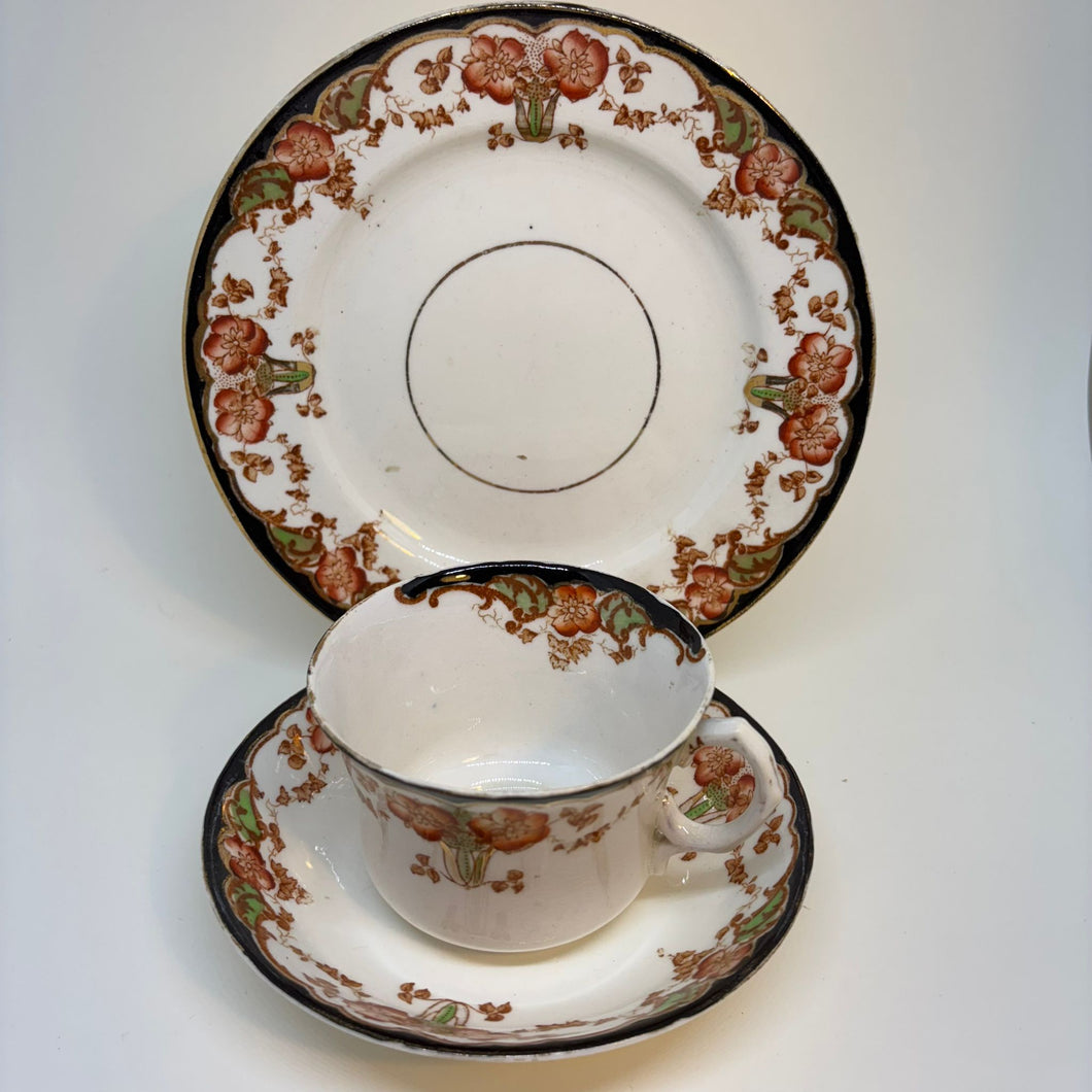Vintage Stanley China Calais Teacup Saucer & Plate Trio