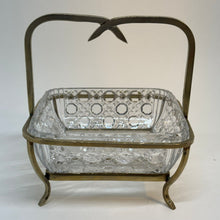 Load image into Gallery viewer, Vintage Brass &amp; Crystal Trinket Dish