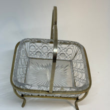 Load image into Gallery viewer, Vintage Brass &amp; Crystal Trinket Dish
