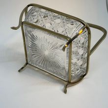 Load image into Gallery viewer, Vintage Brass &amp; Crystal Trinket Dish