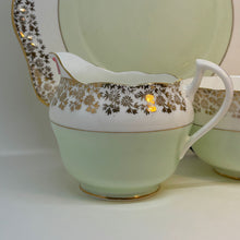 Load image into Gallery viewer, Vintage Royal Crown Pottery Bone China Creamer, Sugar Bowl &amp; Plate Set