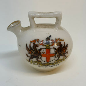 Vintage S. Hancock & Sons Corona Crested Ware JUG Souvenir of CITY OF LONDON
