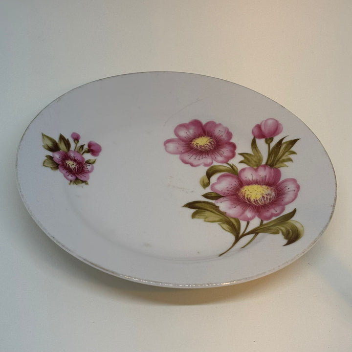 Vintage Floral East German Dessert or Bread Plate