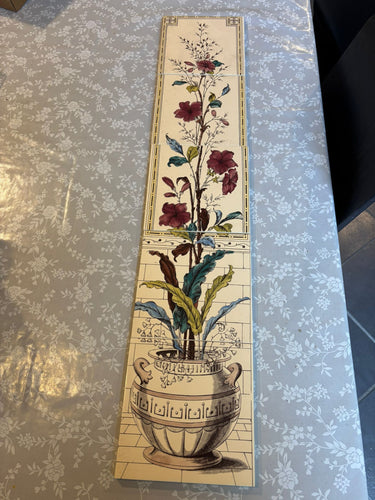 Reproduction Stovax Plant & Urn Fireplace Tile Individual Set