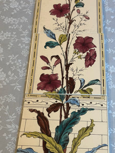 Reproduction Stovax Plant & Urn Fireplace Tile Individual Set