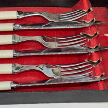 Load image into Gallery viewer, Boxed Set of Three Pairs of Vintage Fish Cutlery Chronium Plate