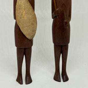 Pair of Vintage Carved Wood African Tribal Figurines
