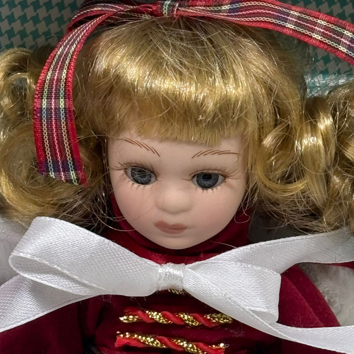 Vintage Boxed Atlas Editions Victoria Hand-Painted Porcelain Doll