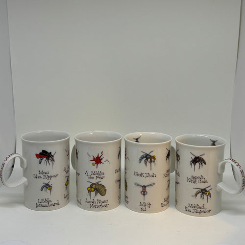 4 x Dunoon Stoneware 'Midges' Mugs