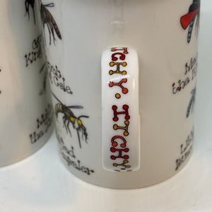 4 x Dunoon Stoneware 'Midges' Mugs