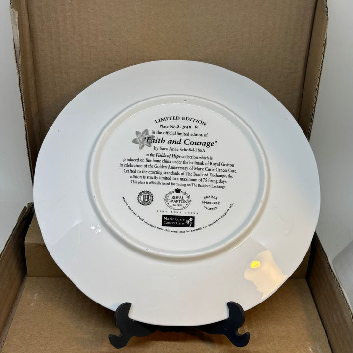 Vintage Collectible Royal Grafton Decorative Plate Faith and Courage Boxed