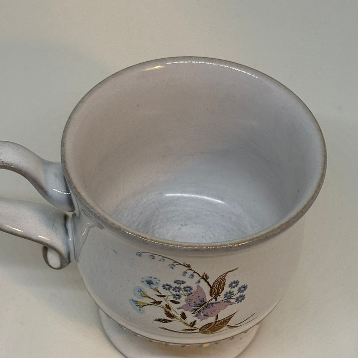 Vintage Footed Denby-Langley Discontinued Tea Cup Mug 'Lorraine'