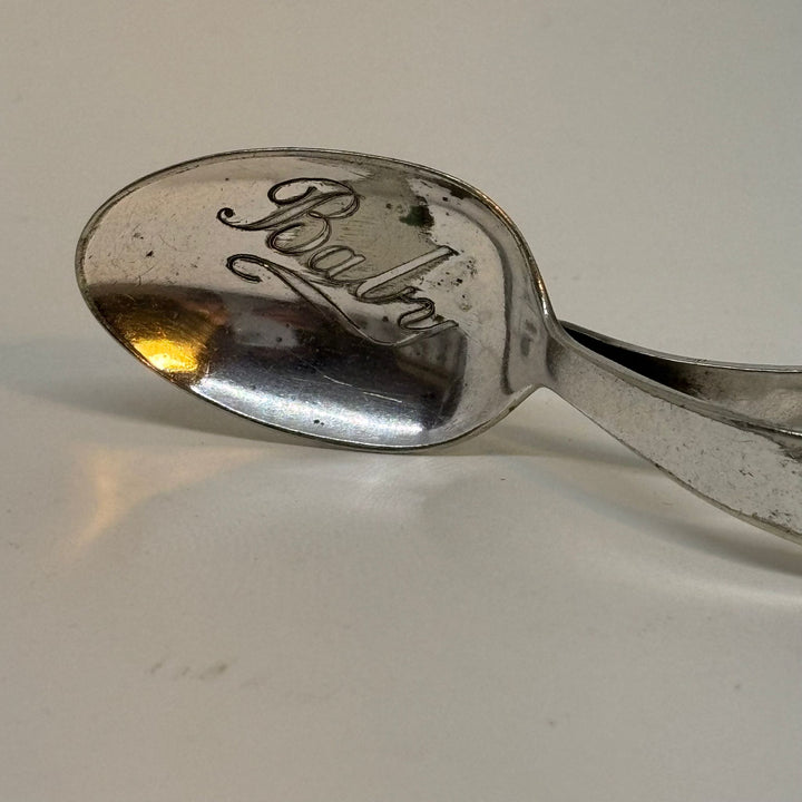 Vintage Baby Christening Silver Plated Spoon
