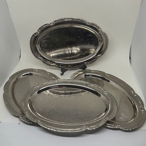 Set of 4 Vintage Serving Trays