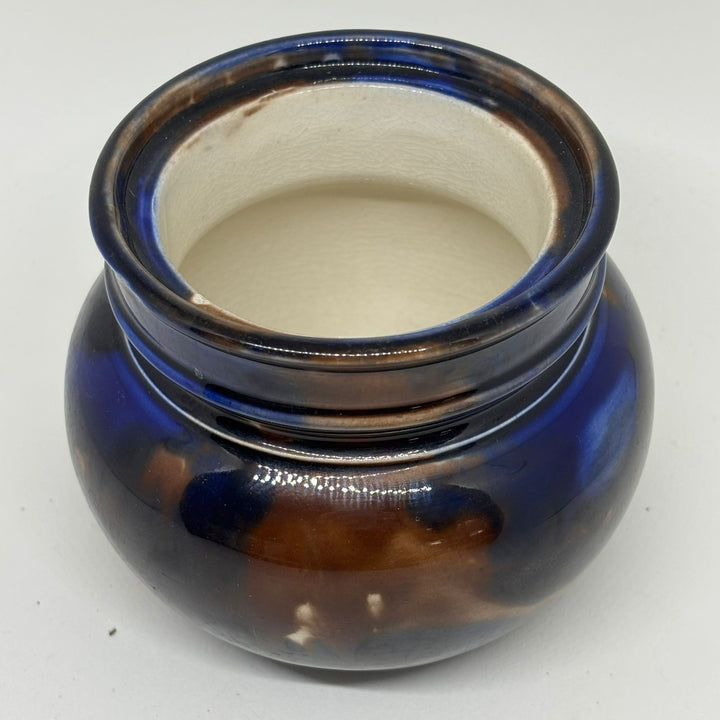 Blue and Brown Glazed Confit Pot