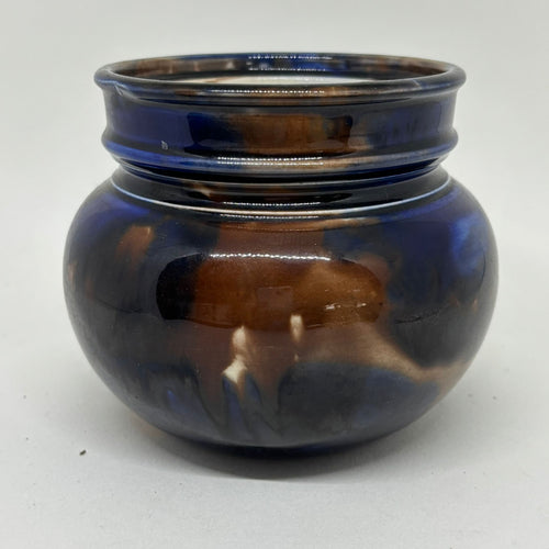 Blue and Brown Glazed Confit Pot