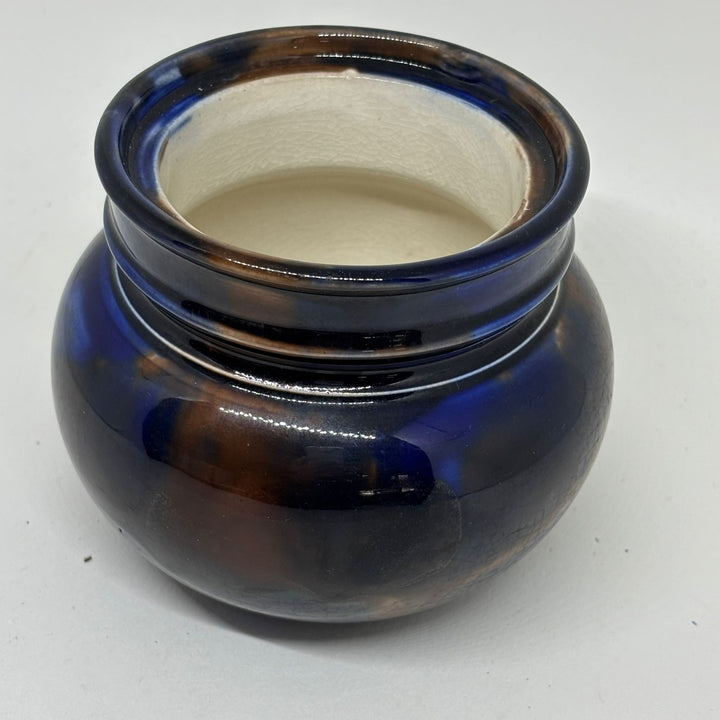 Blue and Brown Glazed Confit Pot