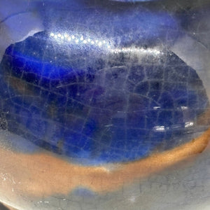 Blue and Brown Glazed Confit Pot