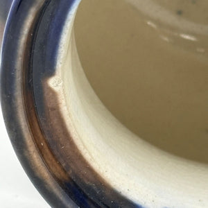 Blue and Brown Glazed Confit Pot