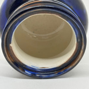 Blue and Brown Glazed Confit Pot