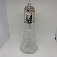 Load image into Gallery viewer, Elegant Vintage Moulded Glass Carafe with Handle and Lid