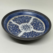 Load image into Gallery viewer, Vintage Hong Kong Hand Painted Pewter &amp; Porcelain Blue &amp; White Bowl