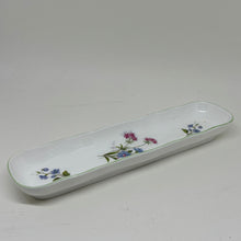 Load image into Gallery viewer, Vintage Crown Staffordshire Wild Flower Long Trinket Dish