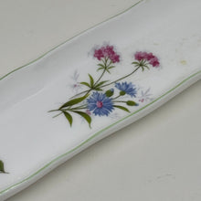 Load image into Gallery viewer, Vintage Crown Staffordshire Wild Flower Long Trinket Dish