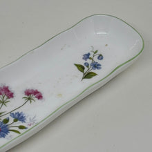 Load image into Gallery viewer, Vintage Crown Staffordshire Wild Flower Long Trinket Dish