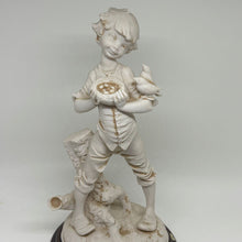 Load image into Gallery viewer, Vintage Fiorella Boy with Birds Nest Italian Figurine
