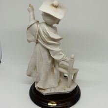 Load image into Gallery viewer, Vintage Fiorella Pointing Student Boy with Chair Italian Figurine